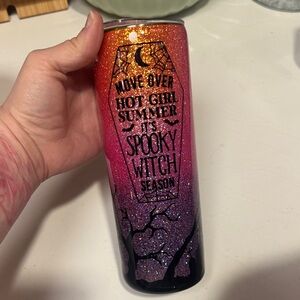 Spooky Witch Season Glitter Tumbler